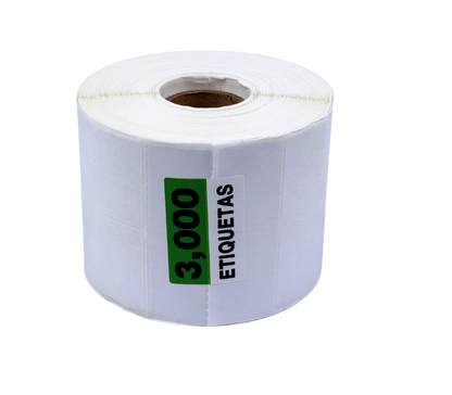 ROLLO DE ETIQUETA 3X2 CM 2 FILAS